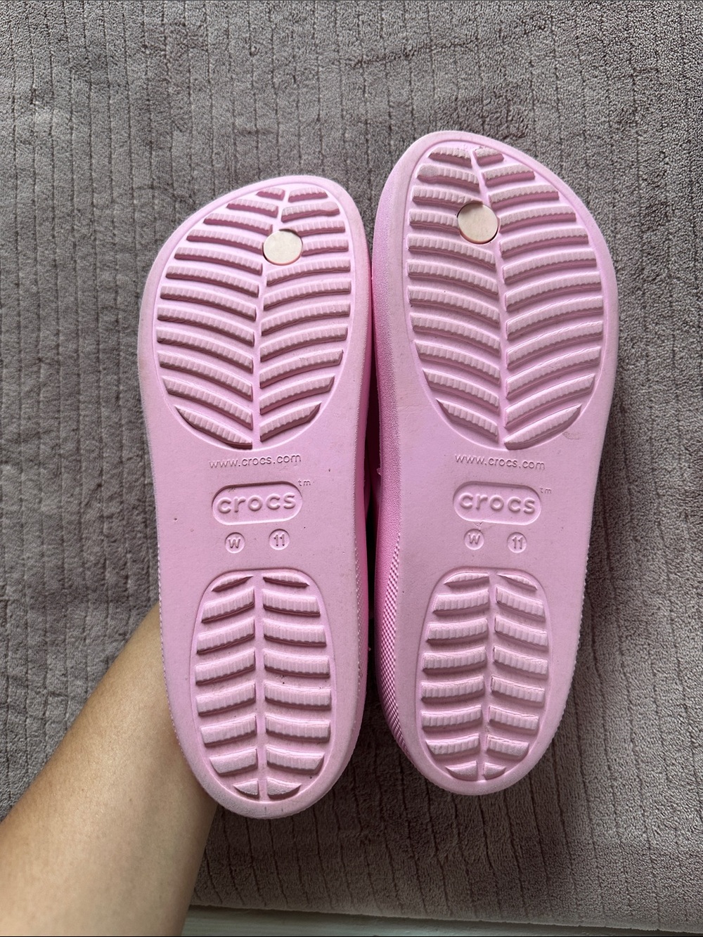 Crocs Unisex Classic Platform Flip Flop - Flamingo Pink Size 11 - Picture 3 of 4